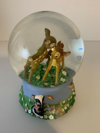 Wdw Disney Enesco April Showers Musical Snow Globe Snow Globe Featuring Bambi