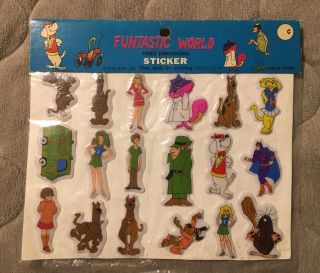 Rare Scooby Doo Funtastic World Of Hanna Barbera 3d Stickers (old Stock)