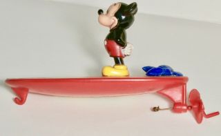 Vintage Walt Disney Mini - Surfers Mickey Mouse Made In Hong Kong Circa 1950s
