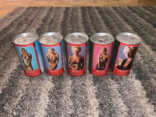 (full Set Of 5 Cans) Tennent’s Lager Vintage Pull Tab Beer Cans (penny)