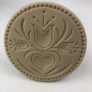 Brown Bag Cookie Mold Crafts Tulip & Heart Art Stamp 17 Paper Casting