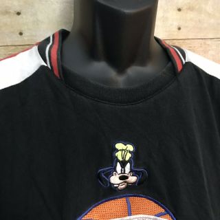 Disney Store Size XL Goofy Basketball T Shirt Oversized Black White Red Cotton 2