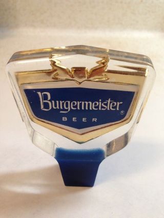 1964 Schlitz Brewing Burgermeister Beer Lucite Tap Handle