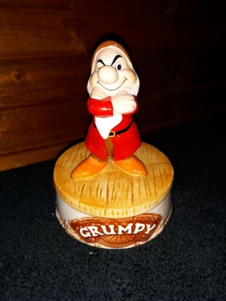 Vintage Walt Disney Co Schmid Snow White & The Seven Dwarfs " Grumpy " Music Box
