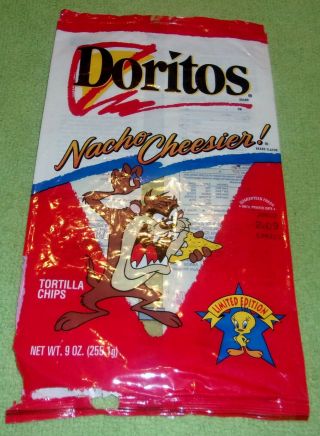 Doritos Looney Tunes Tazmania Devil Chips Bag 1995 Empty Limited Edition