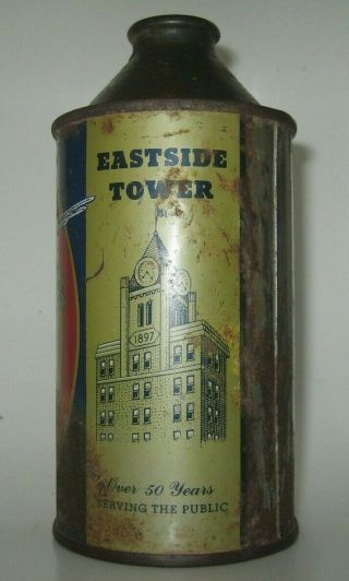 Old Eastside " Tower " Cone Top Beer Can (c) 1947