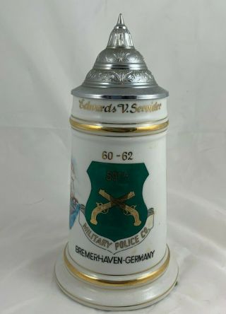 Vintage Bremerhaven West German Beer Stein Hand Painted
