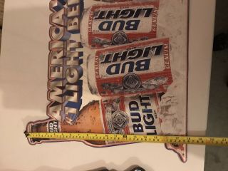 Vintage Bud Light Metal Beer Sign