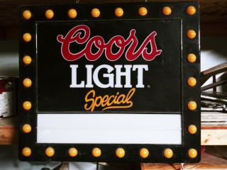 Vintage Light Up Coors Light Bar Sign