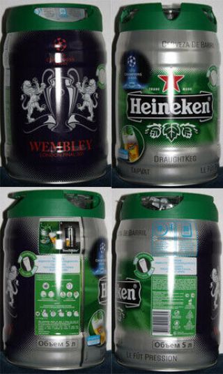 5 Liter Gallon From Russia.  Football.  Heineken.  Champions League Final.  Wembley