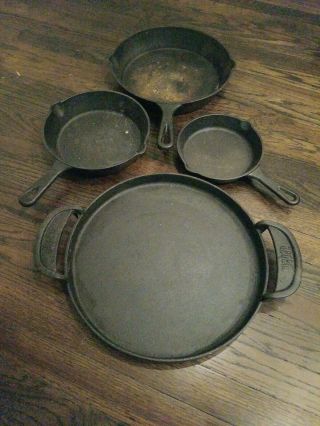 3 Cast Iron Skillet Pre Seasoned 8 10.  5 12 Inch Stove Oven Fry Pans Cookware Set