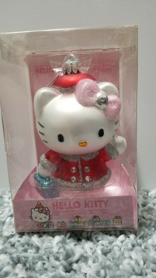 Hello Kitty By Sanrio Hand Crafted Glass Christmas Ornament