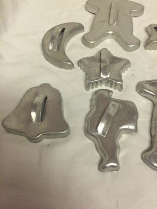 Aluminum Christmas Cookie Cutters - Vintage 14 assorted cutters 2