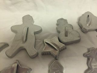 Aluminum Christmas Cookie Cutters - Vintage 14 assorted cutters 3