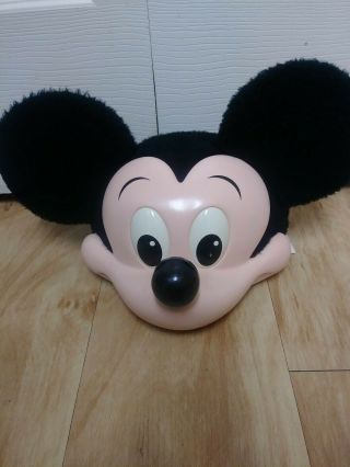 1995 Vtg Walt Disney Mickey Mouse Hat Snapback Trucker Mesh 3d Hard Plastic Face