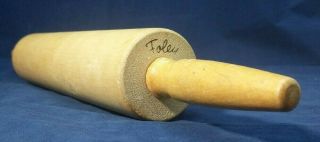 Vintage Solid Wood Rolling Pin By Foley/2.  25 " Diameter & 18 " Long