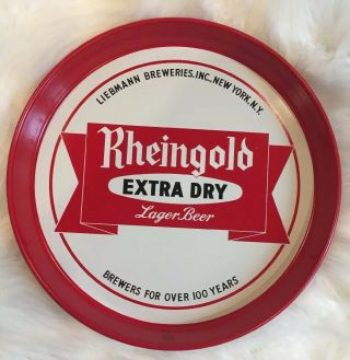 Vintage Rheingold Extra Dry Larger Beer 12 " Tray Nos