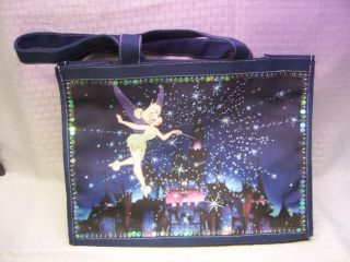 Authentic Disney Tinkerbell Beaded And Sequined Tote Bag