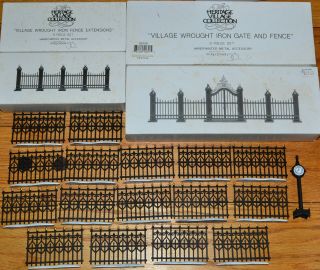 Department Dept 56 Village Accessories Wrought Iron Fences 55140 55158 & 52531