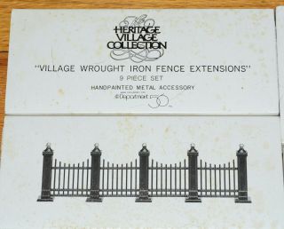 Department Dept 56 Village Accessories Wrought Iron Fences 55140 55158 & 52531 2