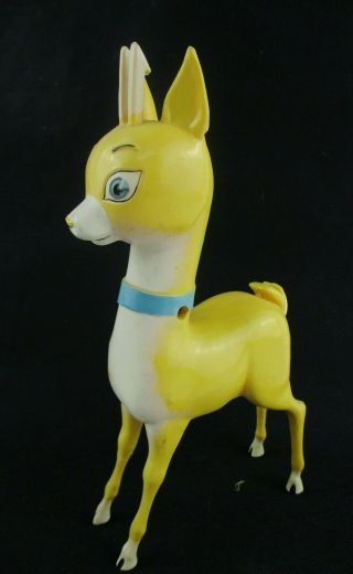 Vintage Retro 1960s / 70s Plastic 7 1/2 " Babycham Deer Figurine