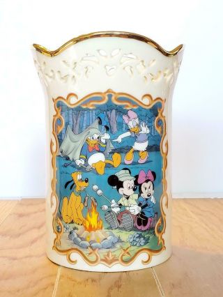Lenox Disney Votive Candle Holder Animated Classic Pluto Mickey Donald Large