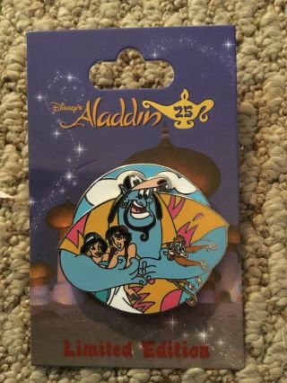 Disney Aladdin 25th Anniversary Genie Hug Aladdin Jasmine Abu Pin Le 3000