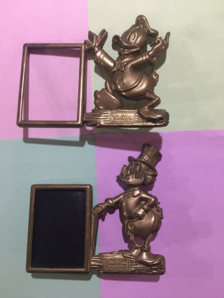 Donald Duck Uncle Scrooge Mcduck Miniature Metal Figurines Picture Photo Frames