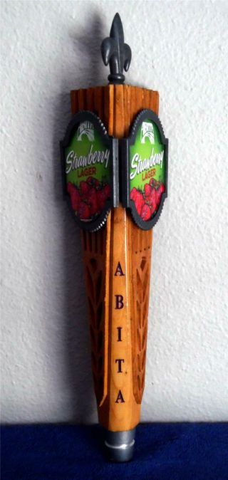 Abita Strawberry Lager Beer 13 1/2 " Tap Handle.  Very Light Wear