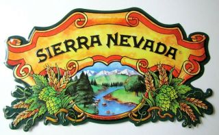 Sierra Nevada Pale Ale Metal Tin Tacker Sign Bottle Beer Mancave