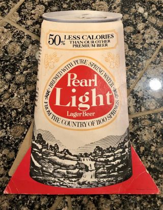 Pearl Light Beer Sign Texas Lone Star Shiner 3