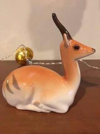 Estate Vintage Lomonosov Porcelain Gazelle Figurine Made In Russia