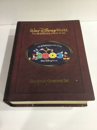 Walt Disney World The Magical Place To Be 2003 Storybook Christmas Ornament Set