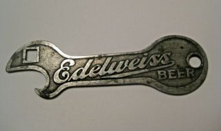 Antique Edelweiss Beer Advertising Bottle Opener & Church Key L@@k