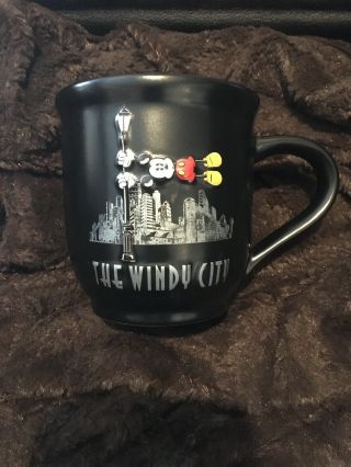 Disney Store Chicago 3d Mickey Mouse Windy City Black Coffee Cup Mug