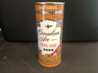 Canadian Ace 16oz Flat Top Beer Can