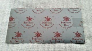 Budweiser Beer Vintage Metal Sheet Of Bottle Cap Flat Metal Proof Anheuser Busch