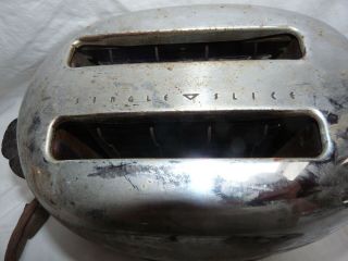 1950s Westinghouse 2 - Slice Toaster w/Bakelite Base and Handles TO 521 3