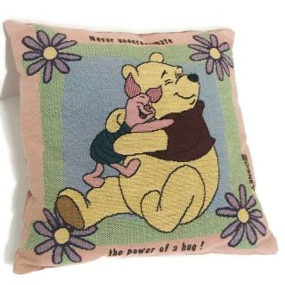 Disney Classic Winnie The Pooh & Piglet Throw Pillow Tapestry Cushion