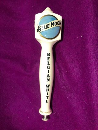Tap Keg Draft Beer Handle Blue Moon Belgian White Plastic 12 In Long