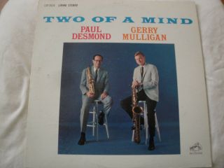 Paul Desmond/ Gerry Mulligan Two Of A Mind Vinyl Lp 1962 Rca Victor Stardust Vg,