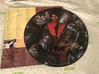 Michael Jackson Thriller 25th Anniversary 12 " Picture Disc Lp Near