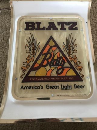 Vintage Lighted Beer Sign Blatz