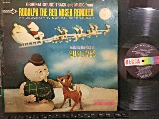 Burl Ives " Rudolph The Red Nosed Reindeer " Lp Record 1964 Decca Records