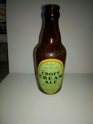 12oz.  Irtp Stubby Croft Cream Ale Bottle Croft Brewing Co.  Boston Ma.