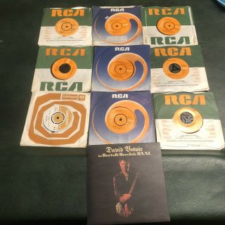 David Bowie 10 Vinyl Record Singles Rca Issues And Company Sleeves