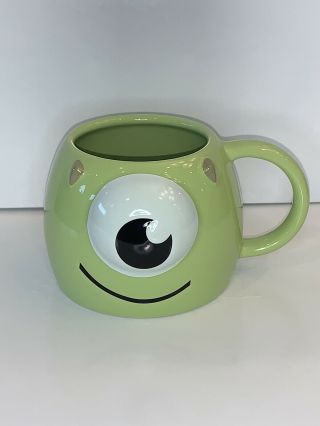Disney Store Pixar Monsters Inc 3d Mike Wazowski Coffee Mug Tea Cup Green