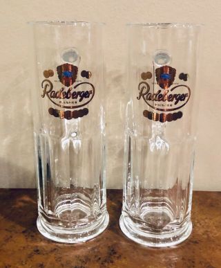 Vintage Radeberger Pilsner 0.  5l Glass Beer Mugs (set Of 2)