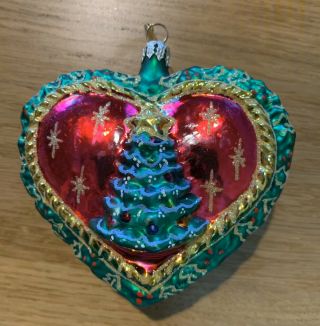 Christopher Radko Heart Of Christmas Ornament Santa Claus Double Sides Tree Ret 2