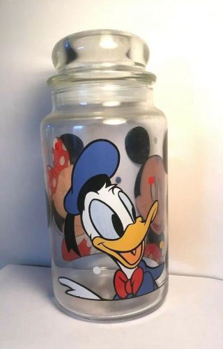 Disney Mickey Mouse Anchor Hocking Glass Jar canister Treat Cookies bathroom 3